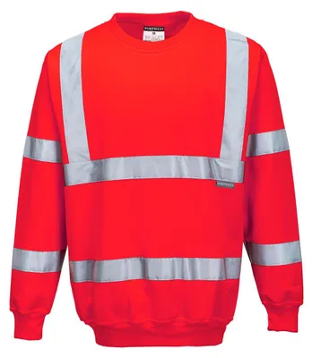 Obrázek produktu pro Portwest B303 Mikina s vysokou viditelností Červená velikost XXL