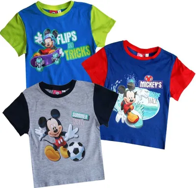 Produktbild von T-Shirt Mickey Mouse | Micky Maus | Baumwolle | Farbauswahl | Größe 86 - 116, Größe:86, Farbe:Hellblau