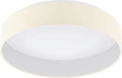Produktbild von EGLO LED Deckenlampe dimmbar Palomaro 1, Deckenleuchte Stoff, Wohnzimmerlampe aus Textil, Kunststoff, Farbe: Creme, Weiß, Ø: 40,5 cm