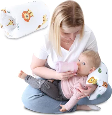 Produktbild von Stillkissen klein Breastfeeding und Nursing Pillow für unterwegs 20 cm - Stillmuff Armkissen und Lagerungskissen Baby Arm Still Kissen aus weicher Baumwolle