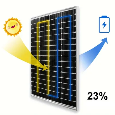 Obrázek produktu pro Monokrystalický solární panel - Solární modul - Solární panel - Solární článek - Solární panel 100W - Vysoká účinnost