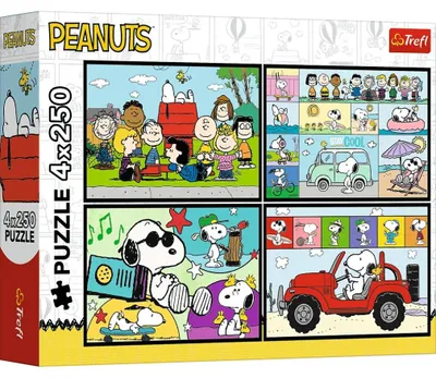 Produktbild von Trefl, Peanuts, 4x250 Teile Puzzle