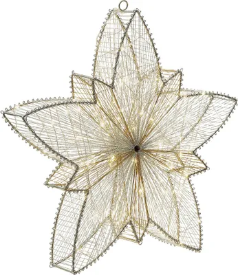 Zdjęcie produktu dla BELIANI Dekoracja ogrodowa LED metalowa wielokolorowa 50 x 8 x 50 cm gwiazda ozdoba zewnętrzna ze światełkami do domu na ogród