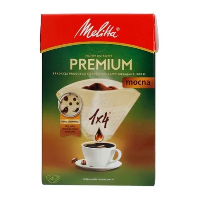 Produktbild von MELITTA Premium 1x4 80 Stück - Papier Kaffeefilter / Kaffee Filter / Filtertüten