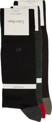 Zdjęcie produktu dla Męskie 3 pary niskich skarpet bawełnianych CK CALVIN KLEIN artykuł TRIPACKECB105 SOCKS 3 PIECES, 00-552-387 Black / Chocolate / Graphite h, EUR 40/46 - UK 6.5/11, Bawełna 98%,Elasthan 2%