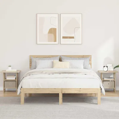 Image de vidaXL Table de chevet, lot de 2, chêne Sonoma, 41 x 40 x 45 cm, aggloméré