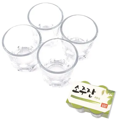 Sojo-Borrelgläser, 4er-Set, 50 ml, spülmaschinenfest, transparent
