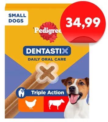 Zdjęcie produktu dla Pedigree DentaStix Małe Rasy 56 Sztuk (8x110g) Gryzak Dla Psów