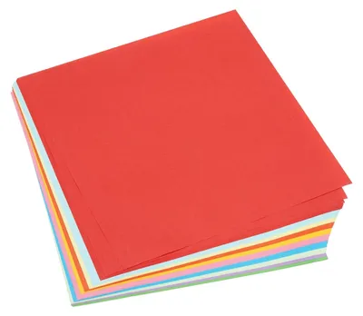 Produktbild von Origami-Papier - Doppelseitig bedruckt in 10 Farben - Für Kunsthandwerk und Bastelprojekte - 100 Blatt, 20x20 cm