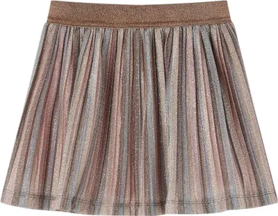 Image de Jupe plissée avec paillettes pour enfants marron et rose 92