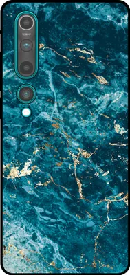 Immagine prodotto di Smartphonica Custodia per telefono adatta a Xiaomi Mi 10T / Mi 10T Pro con stampa in marmo - Custodia posteriore in TPU con design in marmo blu - Blu