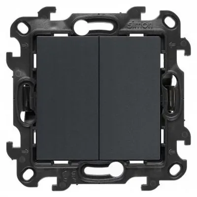 Imagen del producto de Simon 24, interruptor doble, color grafito mate, RAL 7012