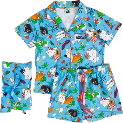 Image de Moomin - "Great Outdoors" pyjama pour femme TT865 (XL) (Bleu)