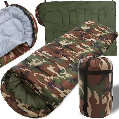 Produktbild von Schlafsack leicht, 3-4 Jahreszeiten, 210 cm, mit Kompressionssack, wasserdicht für Camping