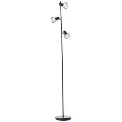Produktbild von BRILLIANT Lampe, Blacky Standleuchte 3flg schwarz matt, 3x D45, E14, 25W, Mit Fußschalter