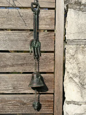 Produktbild von Metall Gartenglocke Forke, grau