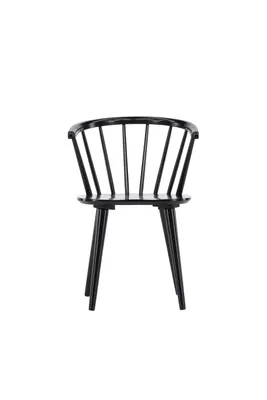 Image de Bobby chaise de salle à manger avec accoudoirs bois noir