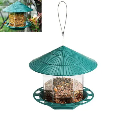 Produktbild von Hängende Wildvogel Futterstation,wetterfest,Futterspender für Garten und Balkon, Automatischer Futterspender für Balkon & Garten