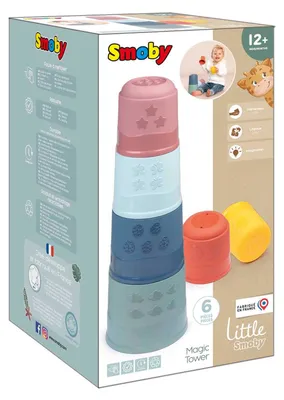 Produktbild von Smoby Stapelpyramide Spielzeug - bunte Turm für Kleinkinder