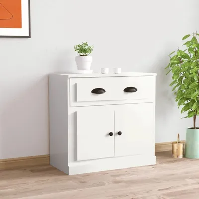 Produktbild von vidaXL Sideboard Hochglanz-Weiß 70x35,5x67,5 cm Holzwerkstoff
