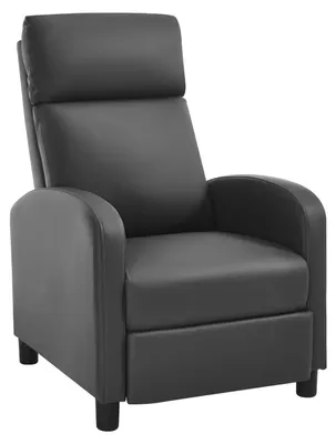 Obrázok produktu pre Ergonomická relaxačná stolička – nastaviteľné kreslo a hojdacia stolička z tmavosivej kože