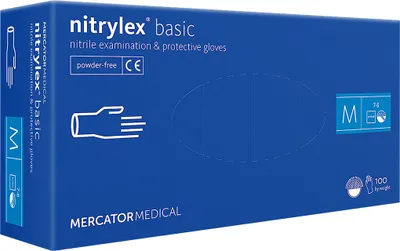 Zdjęcie produktu dla Bezpudrowe rękawice nitrylowe medyczne -nitrylex L