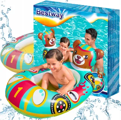 Produktbild von Aufblasbares Wasserrad für Kinder Ponton Teddybär BESTWAY Safe 117x116 cm