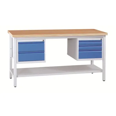 Produktbild von Gürkan Werkbank lichtgrau 5 Schubladen 120,0 x 60,0 x 84,0 cm