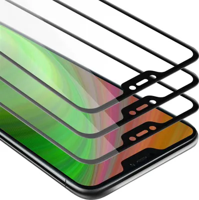 Produktbild von Cadorabo 3x Vollbild Panzer Folie für Xiaomi Mi A2 LITE / RedMi 6 PRO Schutzfolie in Schwarz Tempered Display-Schutzglas