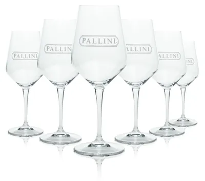 Produktbild von 6x Pallini Limoncello Glas 0,4l Wein Gläser Aperitif Cocktail Longdrink Stiel