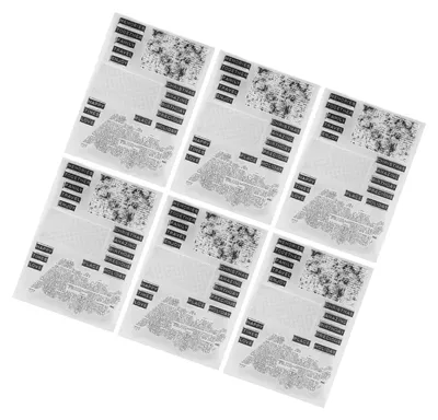 Zdjęcie produktu dla Zestaw 6 przezroczystych stempli dekoracyjnych do tworzenia kartek, scrapbookingu, albumów i rękodzieła papierowego T1994