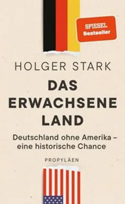 Book cover with German and US flags and text.