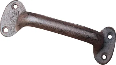 Produktbild von Möbelgriff aus massivem Gusseisen, antikbraun, 14 cm lang, 4,5 cm breit