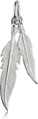 Produktbild von MATERIA by Matthias Wagner Kettenanhänger Feder Silber 925 rhodiniert KA-97