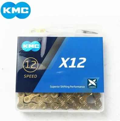 Produktbild von KMC X12 Ti-N gold x126 12 s Kette + Clips