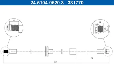 Produktbild von ATE Bremsschlauch x 24.5104-0520.3