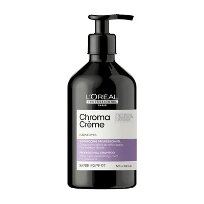 Immagine prodotto di L'Oreal Professionnel Chroma Creme Purple - Shampoo in crema 500 ml, neutralizzazione delle sfumature gialle nei capelli biondi