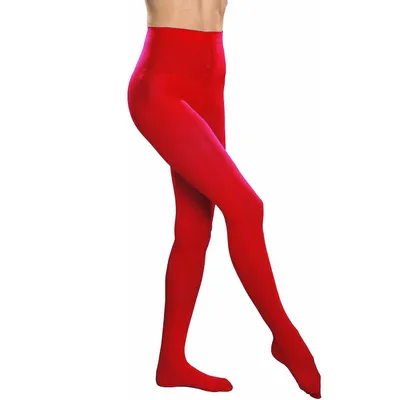 Produktbild von Rote Blickdichte Damen Strumpfhose / Größe: one Size