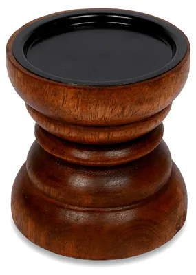 Produktbild von Kerzenhalter aus natürlichem Mangoholz (10,2 x 10,2 x 10,2 cm)