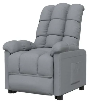 Produktbild von Relaxsessel mit Rückenlehne, Einzelsessel für Wohnzimmer und Schlafzimmer, Hellgrau