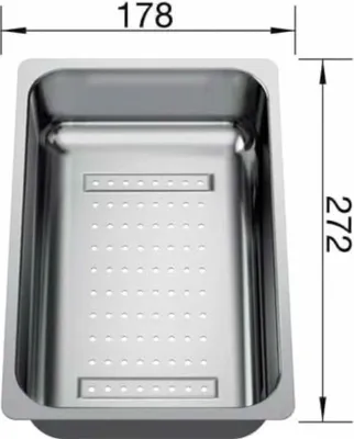 Zdjęcie produktu dla BLANCO 220736, Stal nierdzewna, Stal nierdzewna, 272 mm, 178 mm
