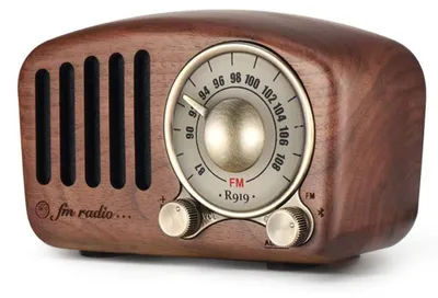 Produktbild von Retro-Bluetooth-Lautsprecher mit Radio – Walnuss-FM-Radio, klassisches Retro-Design, Bassverstärkung, hohe Lautstärke, kabellose Bluetooth-5.0-Verbindung
