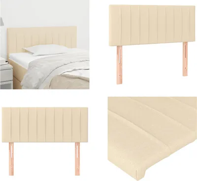 Obrázek produktu pro vidaXL Čelo postele krémové 90x5x78/88 cm látka - Čelo postele - Čelo postele - Čelo postele