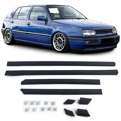Produktbild von Türleisten Seitenleisten Zierleiste LINKS RECHTS + CLIPS für VW Golf 3 4-Türer