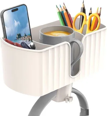Zdjęcie produktu dla Schowek pod biurkiem do krzesła biurowego – schowek pod biurkiem – schowek pod biurkiem na kable, kontrolery, długopisy, do pracy w domu, do salonu, sypialni, kuchni, do wnętrz