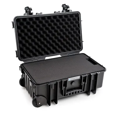 Zdjęcie produktu dla B&W Cases 6600, Pokrowiec w typie walizki na naóżkach, Interfejs audio, Polipropylen (PP), Guma, Czarny, Monochromatyczny, Czarny