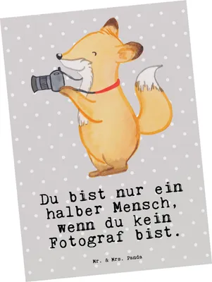 Produktbild von Mr. & Mrs. Panda Postkarte Fotograf Herz - Grau Pastell - Geschenk, Spruch, Ansichtskarte, Ausbildung, einzelkarte, Lustig, Ansichtskarten, Grußkarte, Postkarten