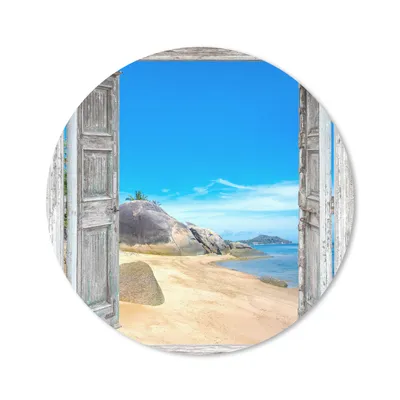 Produktbild von MuchoWow® Mauspad Mousepad Strand - Tropisch - Sommer - Blick - Meer 20x20 cm - Mousepads - Maus Mat - Pad - Mausunterlage - Schreibtischmatte