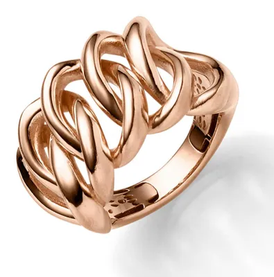Produktbild von Breiter Ring Damenring aus 585 Gold Rotgold glänzend B:17mm Innenumfang 58mm  Ø18.5mm
