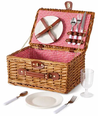 Produktbild von Weidenkorb-Picknickset für 2 Personen, 11-teilig